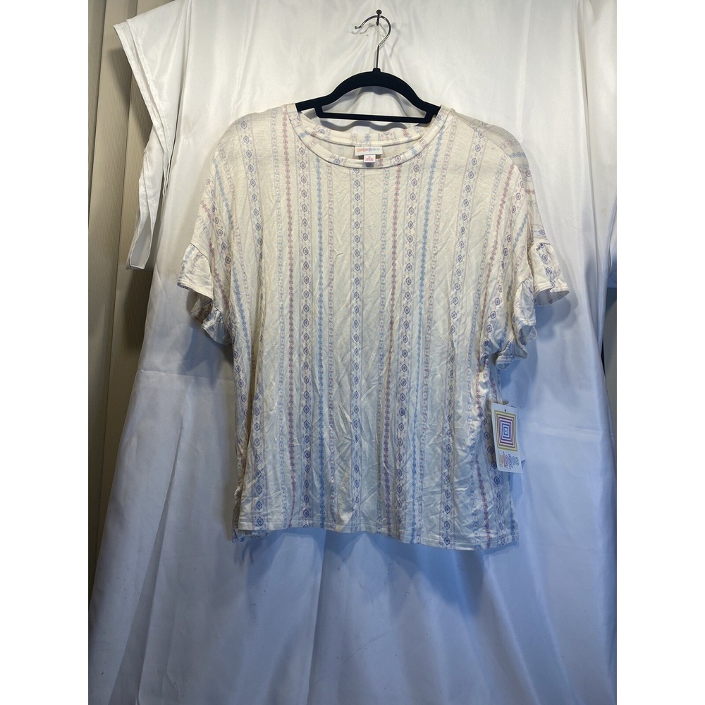LuLaRoe Women's Size Small Dahl Crop Top new vertical stripe new